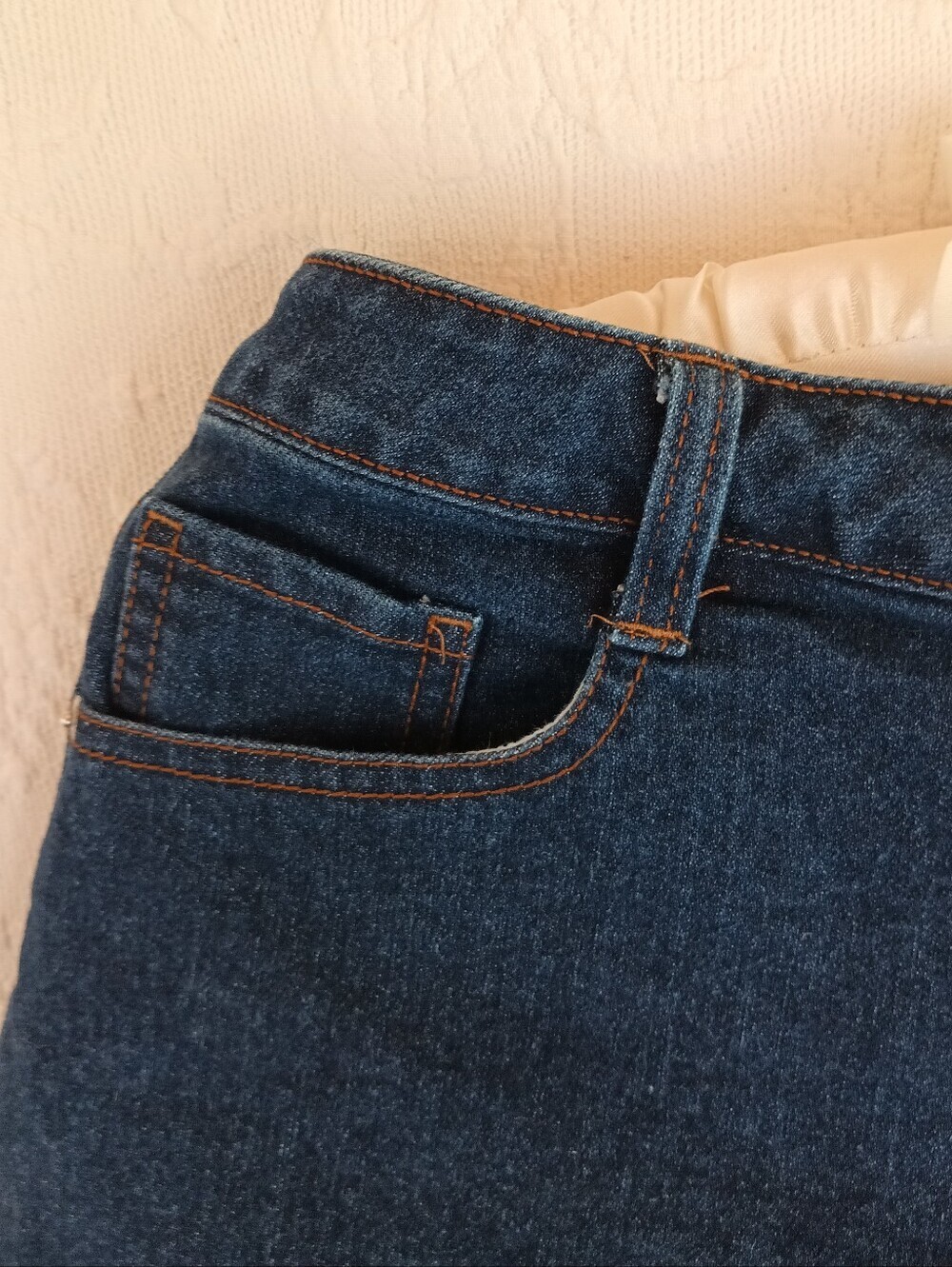 No Boundaries Dark Blue Denim Shorts Classic Mid rise 1inch Inseam Casual Booty - Picture 3 of 12
